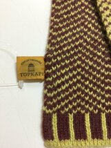 TOPKAPI 黄色と茶色の柄マフラー_画像2