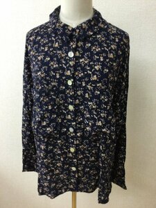 RNA navy . beige small flower pattern shirt size M