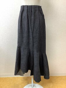 MARECHAL TERRE マルシャルテル タグ付き未使用 定価20900円 ブラックデニム デザインスカート ウエストゴム サイズ2