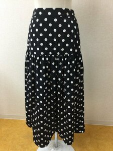 オメカシ Omekashi タグ付き未使用 黒×白水玉スカート ウエストゴム サイズF