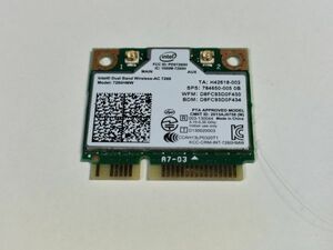 【動作確認済み】Intel Dual Band Wireless-AC 7260 7260HMW 11ac対応 Bluetooth 無線LANカード【A7-03】