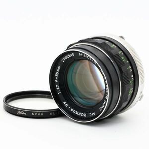 ☆美品・完動☆MINOLTA MC ROKKOR-PF 55mm F1.7 ミノルタ 単焦点レンズ☆送料無料・保証付☆E019