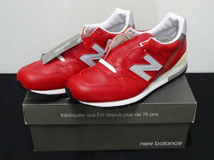 【13324】NEW BALANCE M996 NCA MADE IN USA ニューバランス　レッド　赤　レザー製　スニーカー　アメリカ製