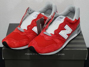 【13327】　未使用品　NEW BALANCE M1300CLR MADE IN USA ニューバランス　レッド　赤　スウェード　スニーカー　アメリカ製　