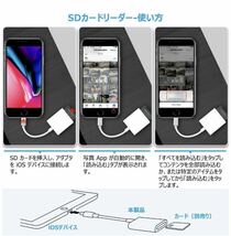 iPhone SDカードリーダー Flashair不要 データ転送 純正品同様_画像6