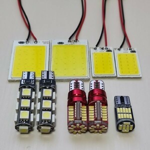 HM1 HM2 バモス 超爆光！T10 LED ルームランプ バックランプ ポジション球 ナンバー灯 9個セット ホワイト ホンダ /c24/c18/13/57/26