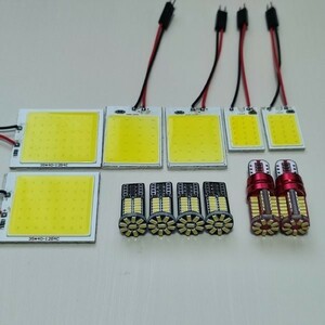 ステップワゴン RK1/2/3/4/5/6 T10 LED バックランプ ナンバー灯 ルームランプ12個セット 爆光 COB全面発光 ホンダ /c48/c24/c18/57/34