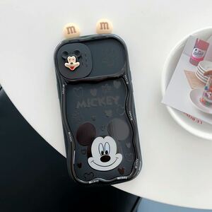 iPhone13( 13pro)ケース　スマホカバー　ミッキーちゃん　アイホン　ブラック