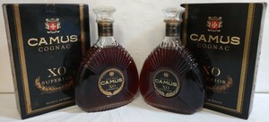 【箱付、未開封】 古酒 COGNAC CAMUS XO SUPERIOR コニャック カミュ スペリオール ブランデー 2本セット 40% 700ml 1576g 1541g(ボトル込)