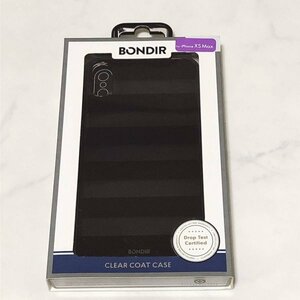 【未使用】 BONDIR スマホケース iPhone XS Max 用 携帯カバー アイフォンケース ストライプ ボーダー ブラック系 軽量 メンズ レディース