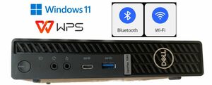D43DELL■Optiplex7080Micro Core i7 10700 2.9GHz/NVMe500GB/メモリー16GB/Win11 Pro/Office WPS/内蔵型無線LAN高速Wi-Fi6+Bluetooth
