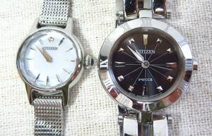 12J157MZ9◎CITIZEN　シチズン　E031-S057264　G620-S099609　エコドライブ　ソーラー　レディース腕時計　計2点セット◎中古品