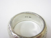 12D408MZ◎GUCCI グッチ シルバー925 リング 18号(#19) 指輪 イタリア製 幅約7.8mm◎中古_画像5