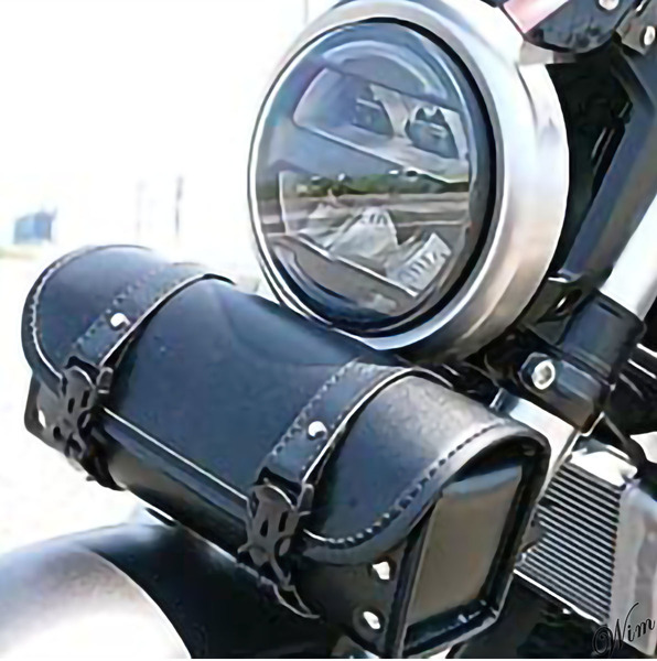 ◆フロントフォークに取り付けられる◆ ツールバッグ 3L ワンタッチバックル オートバイ アクセサリー サイドバッグ 防水 タウンユース