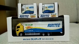 新品未開封！激レア非売品 ！ランテック 海外進出記念ミニカー★オリジナルチョロQセット★RUNTEC★フレッシュ便★トラック★ミニカー