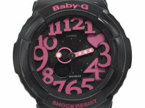 [中古品] 稼働品【CASIO】カシオ Baby-G BGA-130-1BJF ブラックカラー Neon Dial Series ネオンダイアルシリーズ 動作OK 中古品