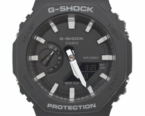 [未使用品 カスタムベゼル セット付] 稼働品【CASIO】カシオ G-SHOCK GA-2100-1AJF カーボンモデル ブラック 動作OK 未使用品 箱 保証書付