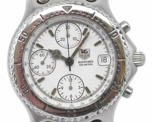 [中古品] 稼働品【TAG Heuer】タグホイヤー セル プロフェッショナル 200m クロノグラフ CG2110 メンズ ホワイト文字盤 自動巻 中古品