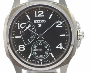 レアモデル [美品] 稼働品【SEIKO】セイコー ブライツ 4S29-00A0 琺瑯文字盤 パワーリザーブ 手巻 メンズ 裏スケルトン 中古美品 箱付