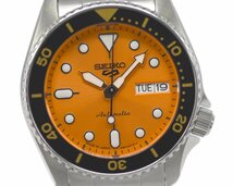 [未使用品] 稼働品【SEIKO】セイコー SEIKO5 セイコー5スポーツ SBSA231 4R36-14B0 オレンジ メンズ 裏スケルトン 自動巻 箱付_画像3