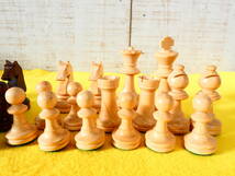 CHAVET CHESS フランス製 木製チェス駒 木箱入り シャベ ボードゲーム テーブルゲーム ＠60(12)_画像3
