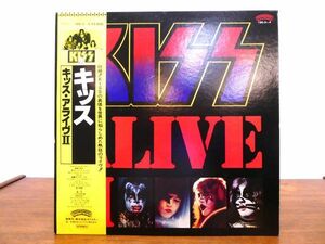 S) ●(W-53) KISS キッス 「 A LIVE Ⅱ 」 LPレコード 帯付き 19S-3～4 @80