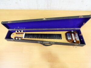 【ジャンク!TEISCO ラップスチールギター Model:PM★テイスコ/ケース付き/スライドギター＠120（12）⑭】