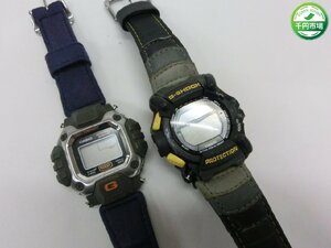 【WB-0093】カシオ/CASIO G-SHOCK 初代ガンダムモデル DW-6400 /DW-9100 腕時計 Gショック 2点 ジャンク【千円市場】