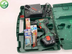 【N2-0900】BOSCH ボッシュ 充電式 インパクトドライバー PDR12V 充電器 AL2425 DV セット ケース付 電動工具 現状品【千円市場】