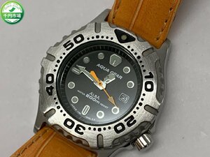 【N-5403】SEIKO セイコー ALBA アルバ AQUA GEAR アクアギア V785-0020 200M 回転ベゼル 現状品【千円市場】