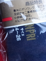 昭和レトロ ナイロンソックス ハイソックス メンズ 靴下 CARON GRANPRI 紳士靴下 黒×1 紺×2 サイズ24㎝～25㎝ 未使用 死蔵品 _画像9