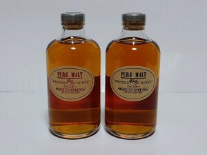 【未開封】ニッカ ピュアモルト ブラック & レッド500ml 43% ２本セット