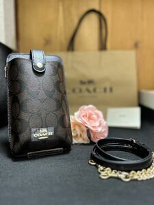 COACH コーチ ショルダーバッグ ポシェット アウトレット シグネチャー ポーチ スマホショルダー