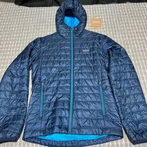 patagonia パタゴニア ナノパフフーディー　ジャケット　ネイビー　アジアM メンズ　USED 美品　着用回数少　プリマロフト　タグ付き_画像1