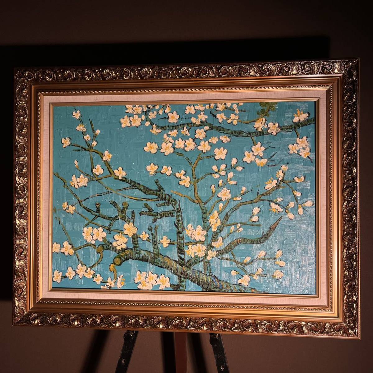 ★Excelente★ Pintura al óleo pintada a mano de Van Gogh Rama de almendro floreciente (grande) Pintura enmarcada Pintura al óleo interior, Cuadro, Pintura al óleo, Naturaleza muerta
