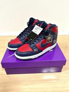 SUPREME × SB DUNK HIGH "BY ANY MEANS RED NAVY" ナイキ ダンク　シュプリーム 