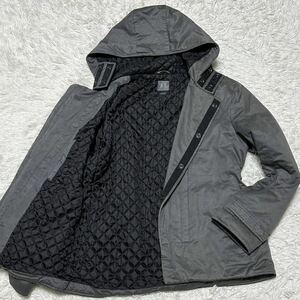 ARMANI EXCHANGE ジャケット　コート　ダブル　キルティング　フード付き　アルマーニエクスチェンジ　　コーティング加工風　Lサイズ相当