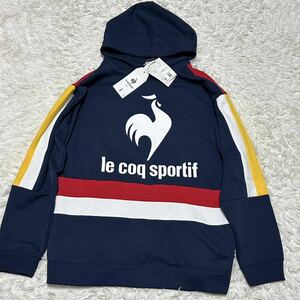 le coq sportif【新品タグ付き！奇跡のビッグサイズ4L】裏起毛　保温　パーカー　プルオーバー　ルコックスポルティフ　ゴルフ　ロゴ 1円