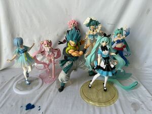 ▽【500円スタート】フィギュア 7点まとめ売り ドラゴンボール 初音ミク 桜ミクRe:ゼロ 他