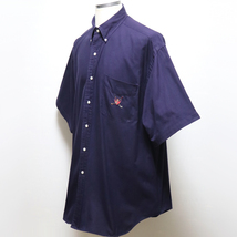 アメリカ購入品 USED品 POLO RALPH LAUREN TILDEN ポロ ラルフローレン ボタンダウン半袖シャツ 紺 RLゴルフエンブレム XL_画像4