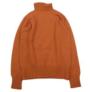 ANATOMICA アナトミカ 2PLY SHETLAND SWEATER TURTLE タートルネック ニット オレンジ系 38【美品】【中古】