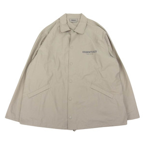 FEAR OF GOD フィアオブゴッド × ESSENTIALS エッセンシャルズ FOG SOUVENIR JACKET ロゴ プリント コーチ ジャケット S【美品】【中古】