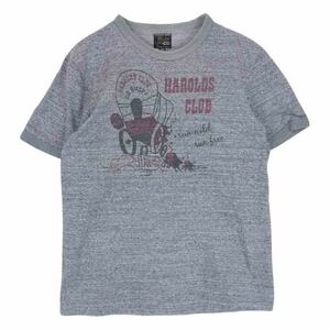 The REAL McCOY'S ザリアルマッコイズ HAROLDS CLUB プリント 半袖 Tシャツ グレー系 38【中古】