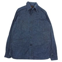 MR.FREEDOM ミスターフリーダム Denim WORKMAN SHIRTS ワークマン シャツ インディゴブルー系 M【中古】_画像1