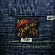 MR.FREEDOM ミスターフリーダム Denim WORKMAN SHIRTS ワークマン シャツ インディゴブルー系 M【中古】_画像4