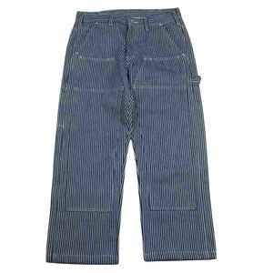 児島ジーンズ KOJIMA GENES 21oz ヒッコリー ペインター ダブルニー パンツ インディゴブルー系 34【中古】