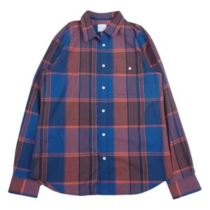 THE NORTH FACE ノースフェイス NR11812 L/S PRIMRO SHIRT マドラス チェック 長袖 シャツ ネイビー系 オレンジ系 L【中古】