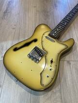 【送料無料】【1円スタート】telecaster thinline テレキャスター シンライン FENDER MEXICO マホガニー ボディ Antigua アンティグア_画像1