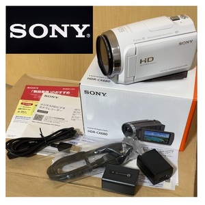 極上品・美品 ☆ SONY ソニー Handycam HDR-CX680 ハンディカム おまけ付き ①カメラバッグ ②レンズフィルタ ③マイクロSDカード