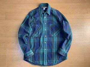 80sUSA製ヴィンテージBIG MACビッグマック/フランネルシャツチェックシャツワークシャツ古着made in USA
